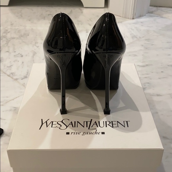💯 authentic BNWT YSL saint laurent Black patent leather stilettos - Picture 7 of 7